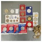 Gp Asst foreign coins: 1996 $2 Canada coins,