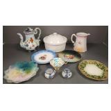 Gp porcelain & pottery incl hand painted plates,