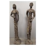 2 large reproduction Giacometti sculptures-