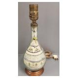 Antique sand art bottle lamp 12"H