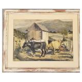 Charles Carlson signed & dated 1939 WPA style