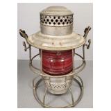 N.P.Ry. marked railroad Adlake lantern w/ red