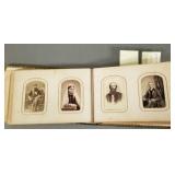Antique photo album w/ photos incl Civil War