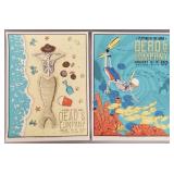 2 Grateful Dead posters: pencil signed & #