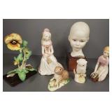 6 pcs Cybis porcelain figures, etc ( 2 as is)-