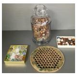 Gp antique & vintage marbles w/ game incl Lutz,