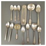 13 pcs sterling silver flatware, etc- 10 toz total