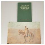 Antique oil on canvas panel: Native Americans