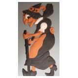 Vintage Germany die cut witch figure- 15 1/2"H