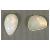 2 Ethiopian opals- unusual shape- 8.4ct total