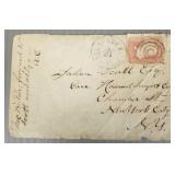 Small Julian Scott address cover w/ Franklin 3cent