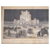 1886 St Paul Ice Castle litho- 15" x 18" framed