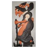 Vintage Germany die cut witch stand up figure-