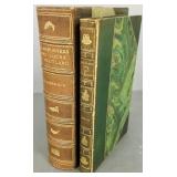 2 antique leatherbound fishing books: limited