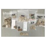 Gp U.S. coins, buffalo nickels, Standing Liberty