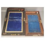 2 antique rosewood, etc. lap desks (as seen- some