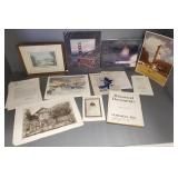 Gp incl unframed signed artworks & photos, Gene