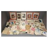 Gp Deco era greeting cards, some Time magazines,