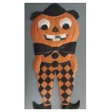 Vintage Germany die cut pumpkin head figure-