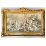 Antique ornately framed chromo lithograph-