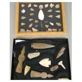Gp Native American style stone points & shards in