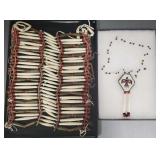 Native American style breast plate & beaded