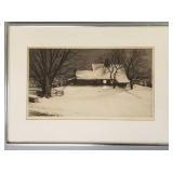 Kerr Eby pencil signed & numbered 24/100 etching-