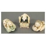 3 Chinese signed carved netsuke