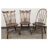 3 antique assorted spindleback chairs (as seen-