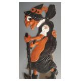 Vintage Germany die cut witch figure stand up-