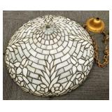 Antique leaded glass hanging shade (as seen-
