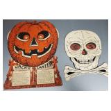 2 die cut paper Jack-o-Lantern game, etc (as seen)