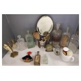 Gp incl antique bottles, shaving items, perfume