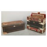 2 antique music items- Swiss music box & Milano