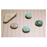 5 opal doublets- 4.6ct total