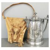 Ornate Victorian silverplate ice-water pitcher &