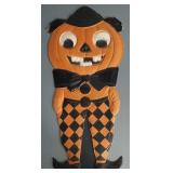 Vintage Germany die cut pumpkin head figure-
