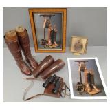 WWI motif vignette/ grouping incl vintage leather