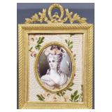 Miniature portrait signed Hallais- Mde Pompadour?-