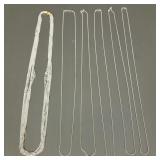 15- 30" sterling silver chains necklaces- 96.4g
