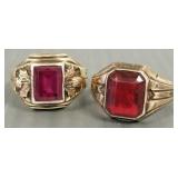 2 vintage sterling silver men