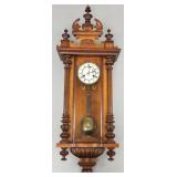 Antique Junghans Vienna wall clock- 41"H 15"W,