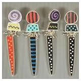 2 pr. Susan Dyer sterling silver & polymer clay