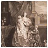1784 etching of Van Dyck artwork, Henrietta Maria-