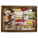 15 vintage fishing lures- some repaints