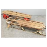 2 sleds, etc: Fleetwing Spring-Top sled & wheeled