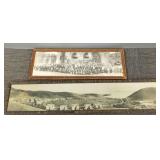 2 antique long photos: San Francisco Bay &