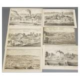 6 antique views of Minnesota, incl St Paul