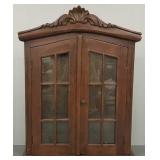 Antique style carved wall cabinet- 25"H 19"W