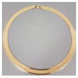 14K gold reversible choker necklace marked BREV